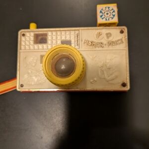 Fisher-Price Vintage Toy Camera - Yellow and White